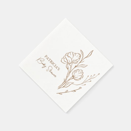 Brautparty Napkins | Eleganter Gold-Script-Stil Serviette (Ecke)