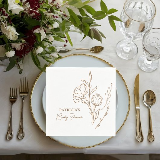 Brautparty Napkins | Eleganter Gold-Script-Stil Serviette