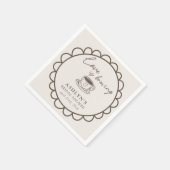 Brautparty Napkins, handgezeichneter Kaffee Serviette (Ecke)