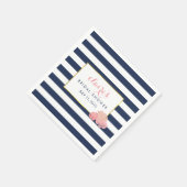 Brautparty Napkins | Midnight Blush Peony Serviette (Ecke)