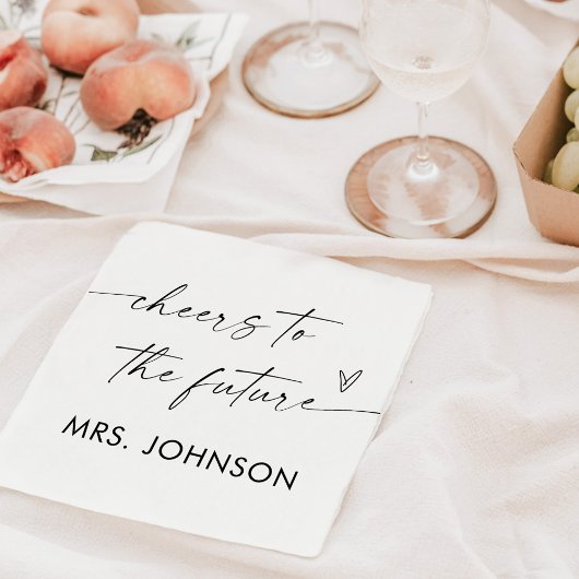 Brautparty Napkins | Modernes Minimalistisch Serviette