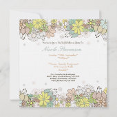 Brautparty Natural White Custom Einladung (Rückseite)