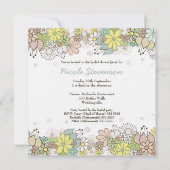 Brautparty Natürliche weiße Einladung (Rückseite)
