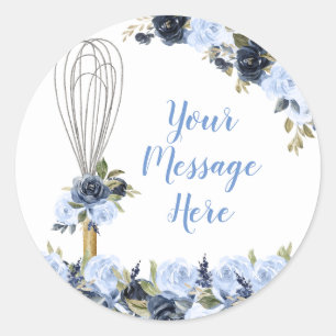 Brautparty Navy Floral - Bald Weggezaubert Runder Aufkleber