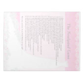 Brautparty Neu verheiratetes Spiel - Rosa Notizblock (Vorderseite)