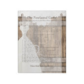 Brautparty New Game - Rustikales Holz und Spitzen Notizblock (Rotiert)