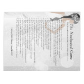 Brautparty New Game - White Glitzer 👰 Notizblock (Vorderseite)