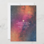 Brautparty Night Star Sky Galaxy Constellations Einladung (Rückseite)