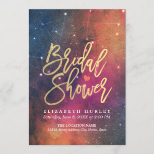 Brautparty Night Star Sky Galaxy Constellations Einladung