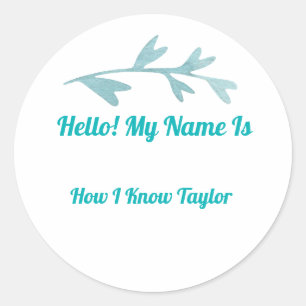 Brautparty- oder Ereignismarke Wie ich weiß Runder Aufkleber