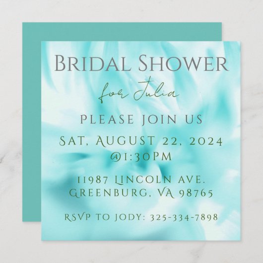 Brautparty oder Event - individuelle Einladung (Vorne/Hinten)