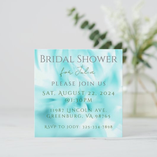 Brautparty oder Event - individuelle Einladung (Stehend Vorderseite)