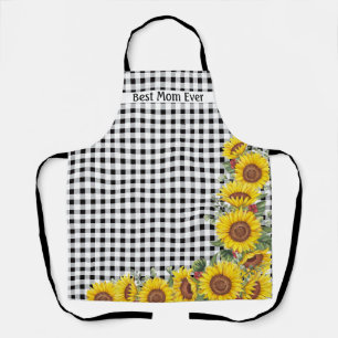 Brautparty oder Geburtstag Ladys Sunflower Gingham Schürze