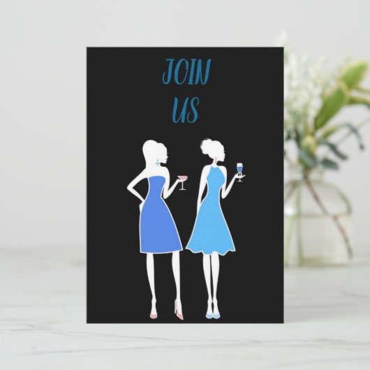 **BRAUTPARTY ODER GIRLNIGHT** PARTY EINLADUNG (Stehend Vorderseite)