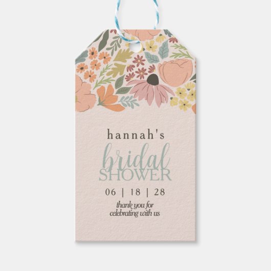 Brautparty oder Hochzeit Geschenkanhänger (Vorderseite)