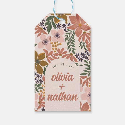 Brautparty oder Hochzeit Personalisiert Geschenkanhänger (Vorderseite)