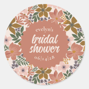 Brautparty oder Hochzeit Personalisiert Runder Aufkleber