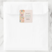 Brautparty oder Hochzeit Quadratischer Aufkleber (Tasche)