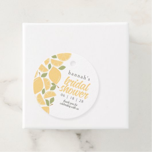 Brautparty oder Hochzeit von Zitronen Geschenkanhänger (Beispiel)