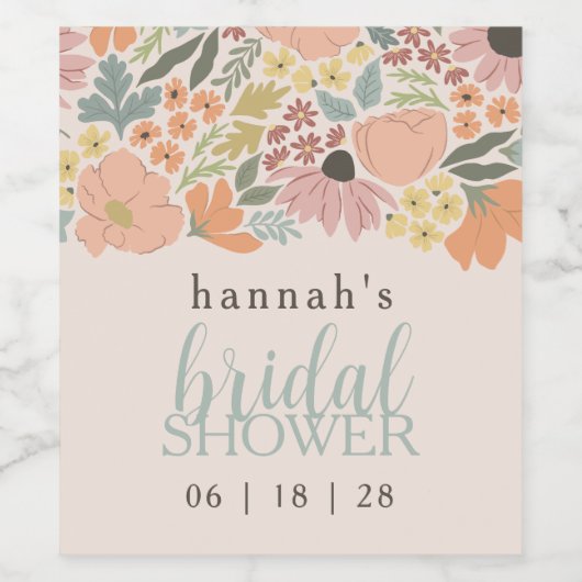 Brautparty oder Hochzeit Weinetikett (Einzelnes Label)