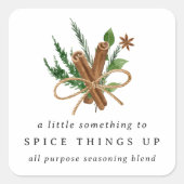 Brautparty oder Hochzeitsspice Gefallen Quadratischer Aufkleber (Vorderseite)