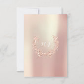 Brautparty Olive Wreath Pink Rose Gold Peak Einladung (Rückseite)