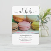 Brautparty Ooh La Macaron Einladung (Stehend Vorderseite)