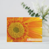 Brautparty Orange Blume Einladung (Stehend Vorderseite)