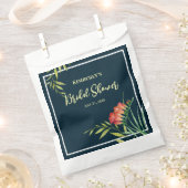 Brautparty Orange Crocosmia Aquarellmalerei Geschenktütchen (Ausgeschnitten)