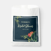 Brautparty Orange Crocosmia Aquarellmalerei Geschenktütchen (Vorderseite)