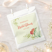 Brautparty Orange Crocosmia Aquarellmalerei Geschenktütchen (Ausgeschnitten)