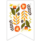 Brautparty orange gelbe Blumen Hochzeit Wimpelkette (Erste Fahne)