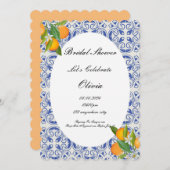 BRAUTPARTY ORANGES INVITATION SAVE THE DATE (Vorne/Hinten)