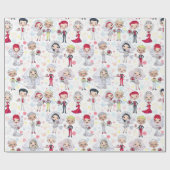 Brautparty Paare Geschenkpapier (Flach)