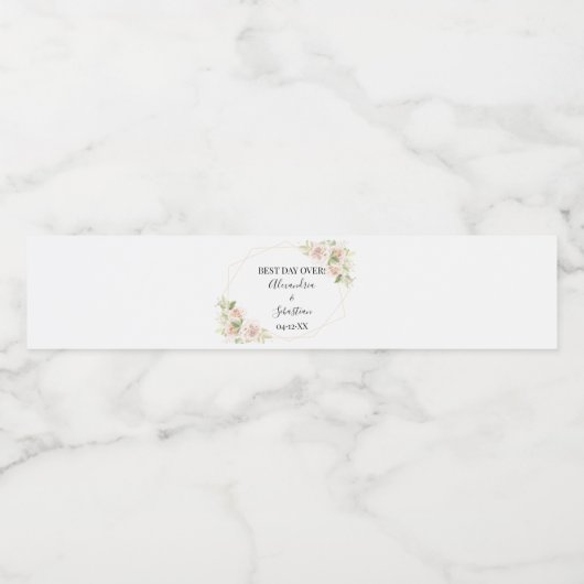 Brautparty Paare Hochzeitswasserflasche Wasserflaschenetikett (Einzelnes Label)