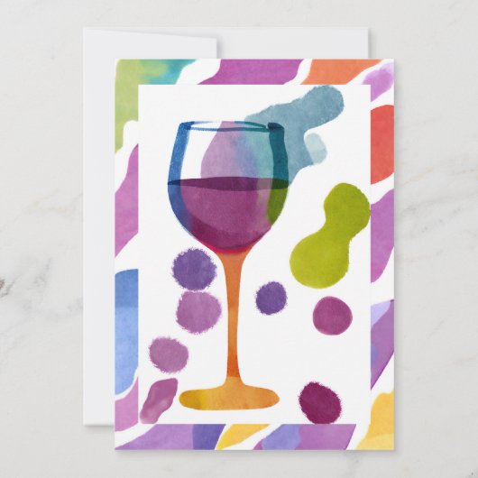 Brautparty Paint and Sip Party Einladung (Rückseite)