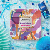Brautparty Paint and Sip Party Pappteller (Party)