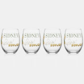 Brautparty. Pajama Party Weinglas Ohne Stiel (Vorderseite)