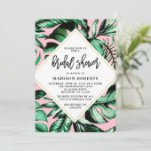 Brautparty Palm Blätter Einladung (Stehend Vorderseite)