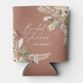 Brautparty Pampa eucalyptus Moderne Terracotta Dosenkühler (Vorderseite)