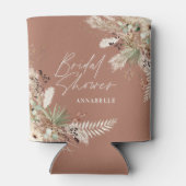 Brautparty Pampa eucalyptus Moderne Terracotta Dosenkühler (Rückseite)