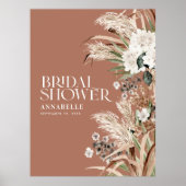 Brautparty Pampa Terracotta Poster (Vorne)