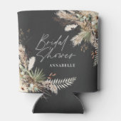 Brautparty Pampas eucalyptus Moderner Schwarzer Ch Dosenkühler (Rückseite)