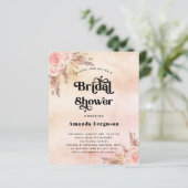 Brautparty-Pampas-Gras-Einladung (Stehend Vorderseite)