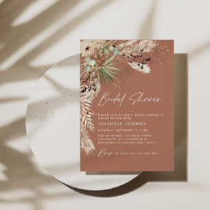 Brautparty Pampas Gras Moderne boho elegant Einladung