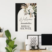 Brautparty Pampas Gras Moderne boho elegant Poster (Heimbüro)