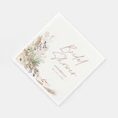 Brautparty Pampas Gras Moderne boho elegant Serviette (Ecke)