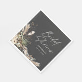 Brautparty Pampas Gras Moderne boho elegante Nicke Serviette (Ecke)