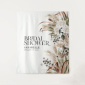 Brautparty Pampas Gras Moderne, elegante Natur Wandteppich (Vorderseite)