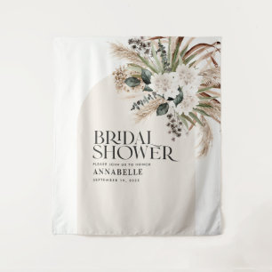 Brautparty Pampas Gras Moderne, elegante Natur Wandteppich